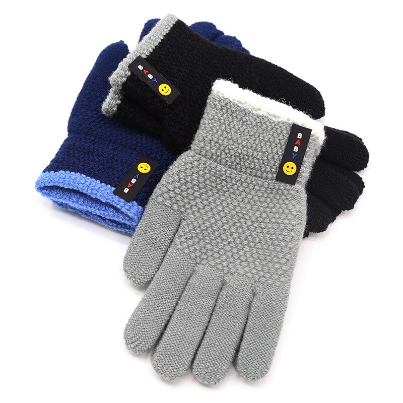 6-10 anni New Fashion Kids guanti a maglia spessa guanti invernali caldi guanti elasticizzati per bambini accessori per neonati per bambina