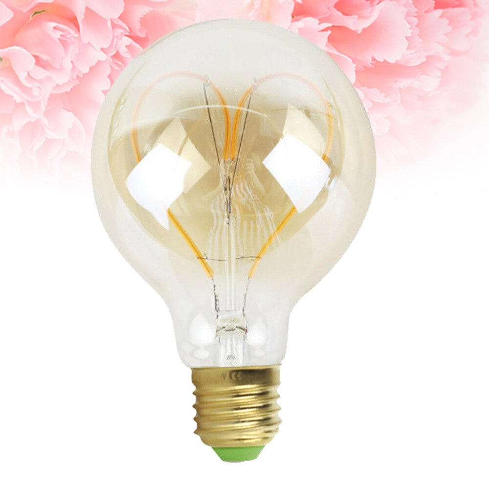 LED Glühbirne Ball Jahrgang Herz Geformt Licht Bauen-in Lampen retro Glas Dekorative Lampe Licht für Heimat Bar Cafe (Spannung 110-13