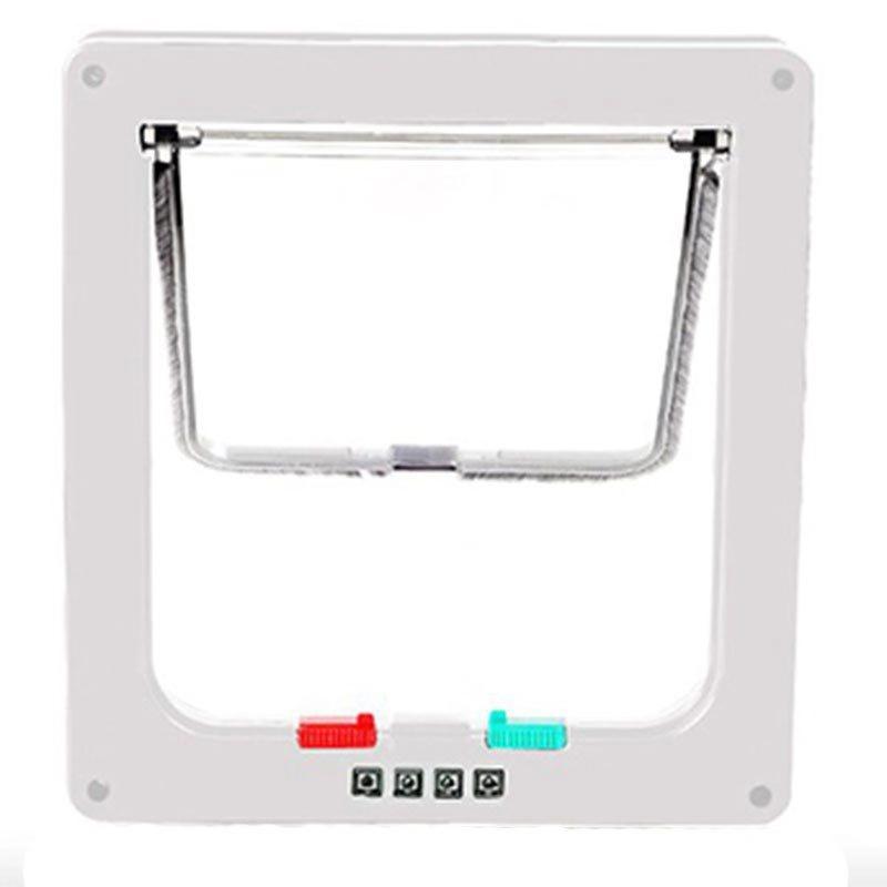 Puerta automática para gatos pequeños, puerta de montaje en pared, ABS, caja segura, Kit de puerta para mascotas,
