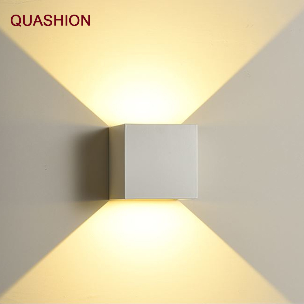 Modern 12W COB LED Wall Lamp waterproof Indoor Outdoor Simple Style Aluminum Wall Lights for Bedroom Hallway Porch Balcony