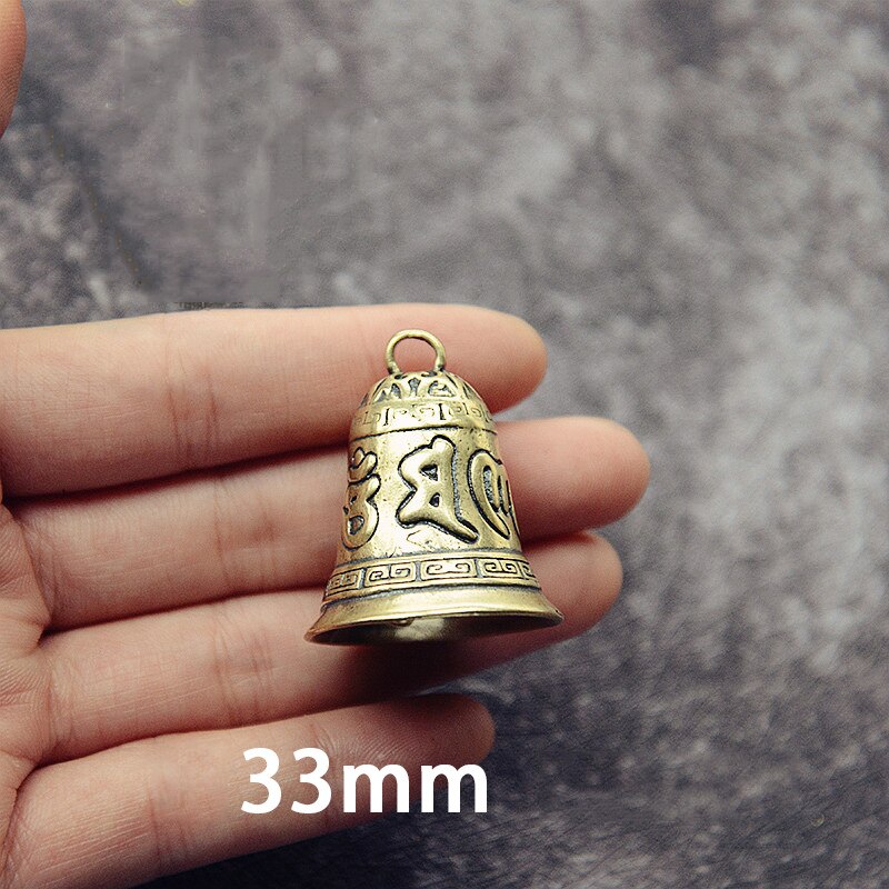 Clochette Vintage en laiton antirouille | Mini porte-clés Portable, porte-bonheur, bonne fortune, décoration de maison et de bureau, pendentif pour Animal de compagnie