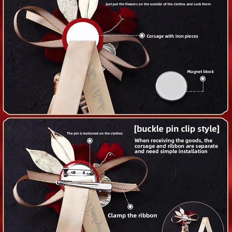 Bröllopsbukett emblem marskalkar och brudtärnor komplett set familj föräldrar gäster kavajslag blommor par exklusiv känsla