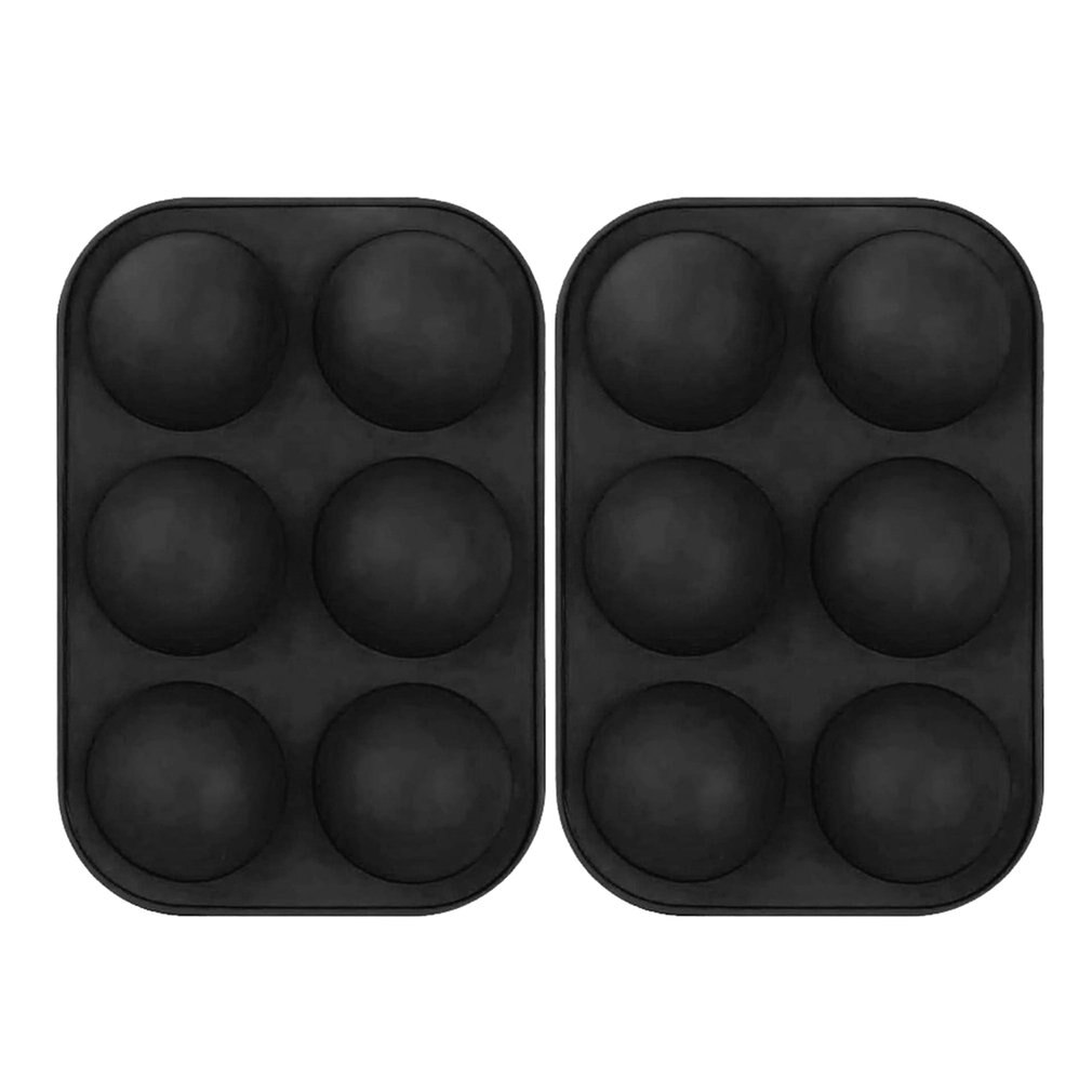 Moule à savon en Silicone semi-circulaire 6 cavités, poêle à muffins, cupcakes, gâteau, chocolat, plaque à glaçons Personal Care: set 2