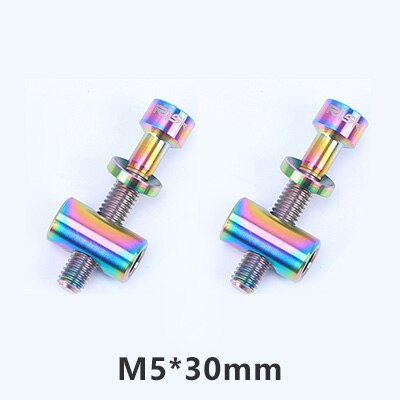 2 stücke M5x30/40mm Sitz Post Schrauben Titan Legierung Thomson Sattelstütze Befestigung Bolzen Ti Fahrrad Schrauben Bike Teile schwarz Gold Regenbogen: M5x30mm Rainbow