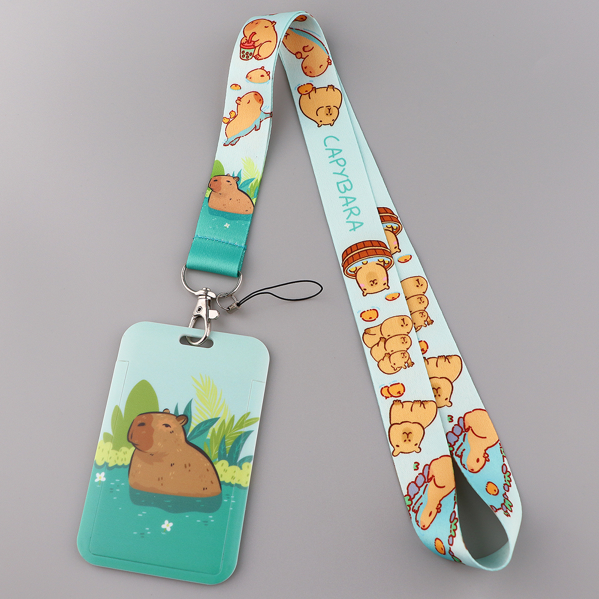 Cute Capybara Lanyard for Keys Neck Strap ID Card Badge Holder Cell Phone Strap Key Chain Key Holder Key Rings Accessories