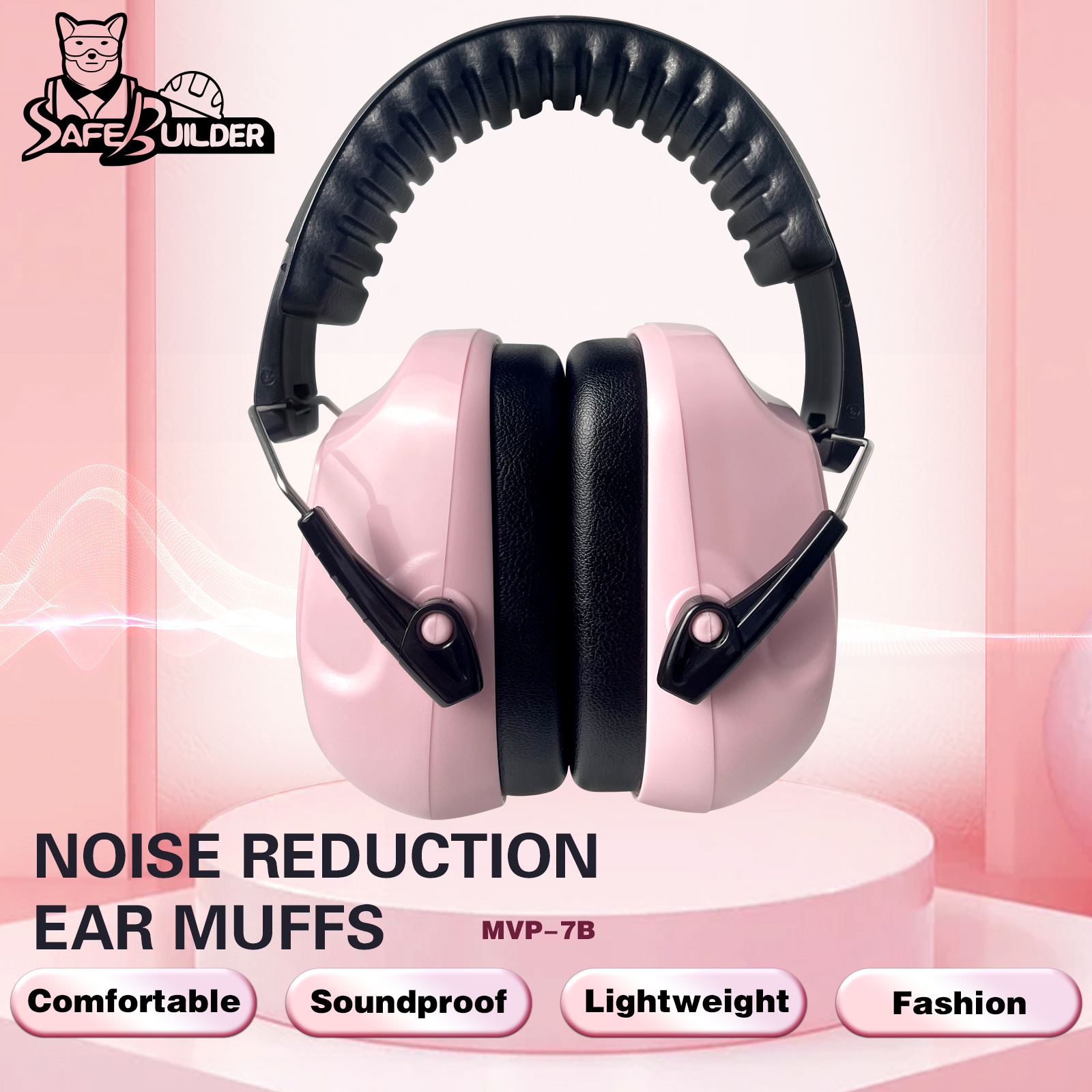 Ear Muffs Noise Reduction SNR 33dB Adjustable Lightweight Safety Earmuffs Sound Proof Noise Cancelling ANSI
