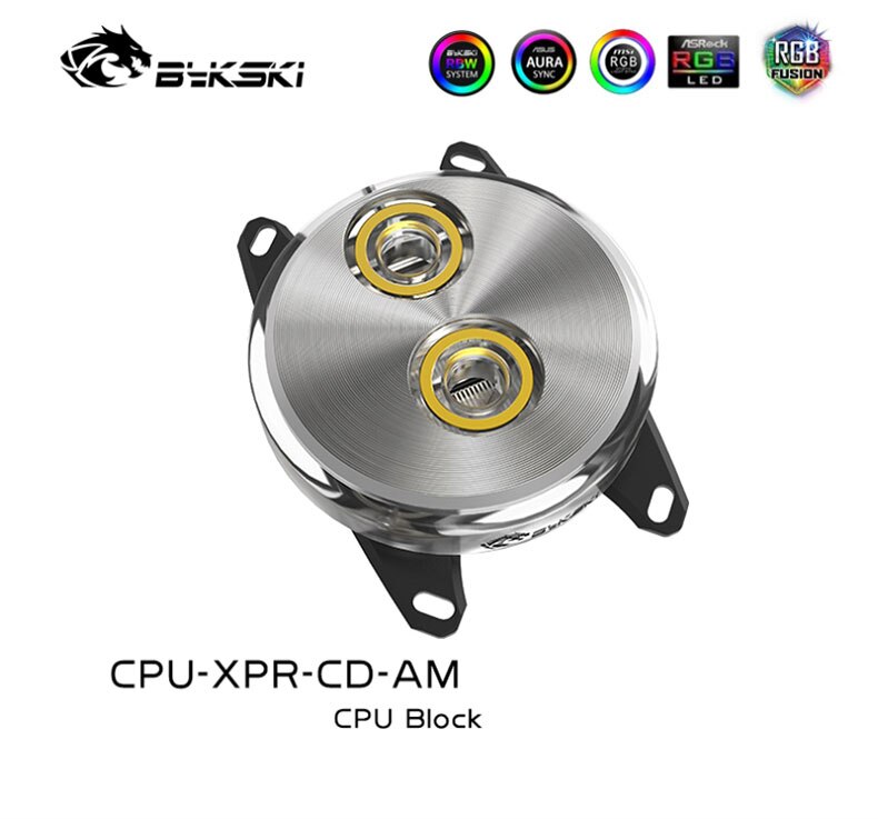 BYKSKI CPU Water Block use for AMD RYZEN3000 Ryzen AM3/AM3+/AM4 TR4 X570 CPU Water Block Copper Radiator Water Cooler
