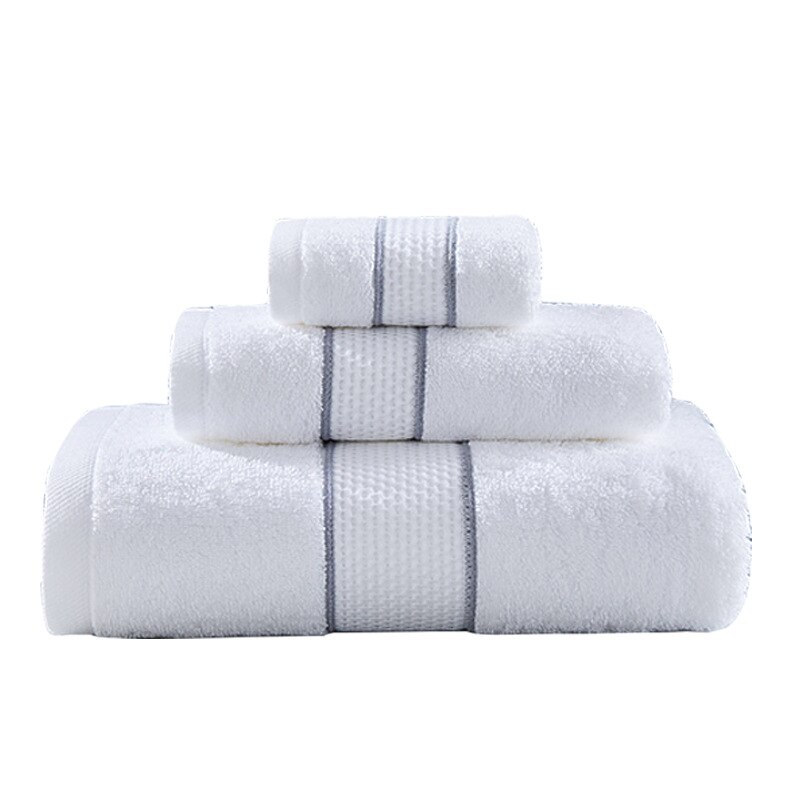 Toalla de Spa cómoda de algodón Star Hotel suministra toallas de baño de toalla de mano de cara tela de Color puro para el hogar nueva: one set 3pcs