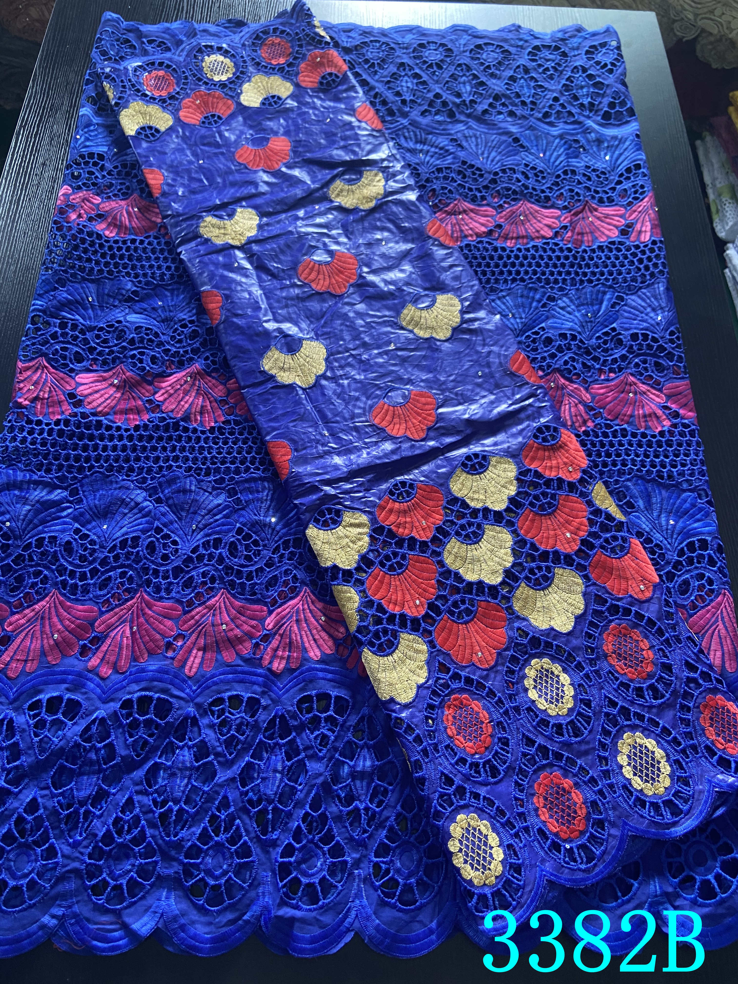 Dentelle sèche Bazin, tissu Bazin, 2.5 + 2.5 mètres, tissu de , dentelle africaine, guinée, africaine, Voile de suisse, YA3382B