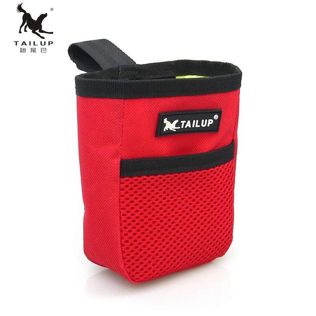 TAILUP Portable Dog Training Pouch Pet Treat Bag Feed Storage Pocket Pouch Snack Reward Waist Bag for Outdoor Travel: Red