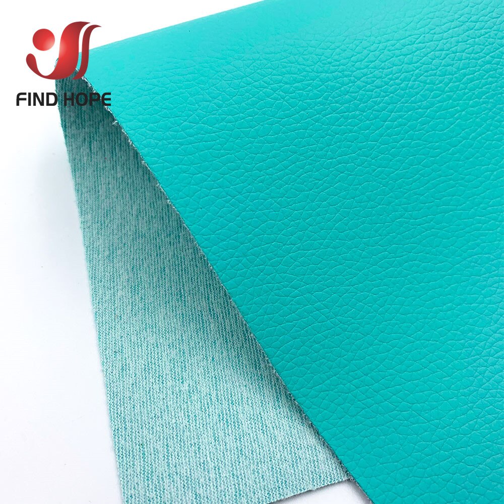 Door Meter 100*135Cm Litchi Kunstleer Pu Kunstleer Stof Vinyl Auto Bekleding Zak Sofa Oorbel Naaien Diy 39*54Inch: Turquoise blue