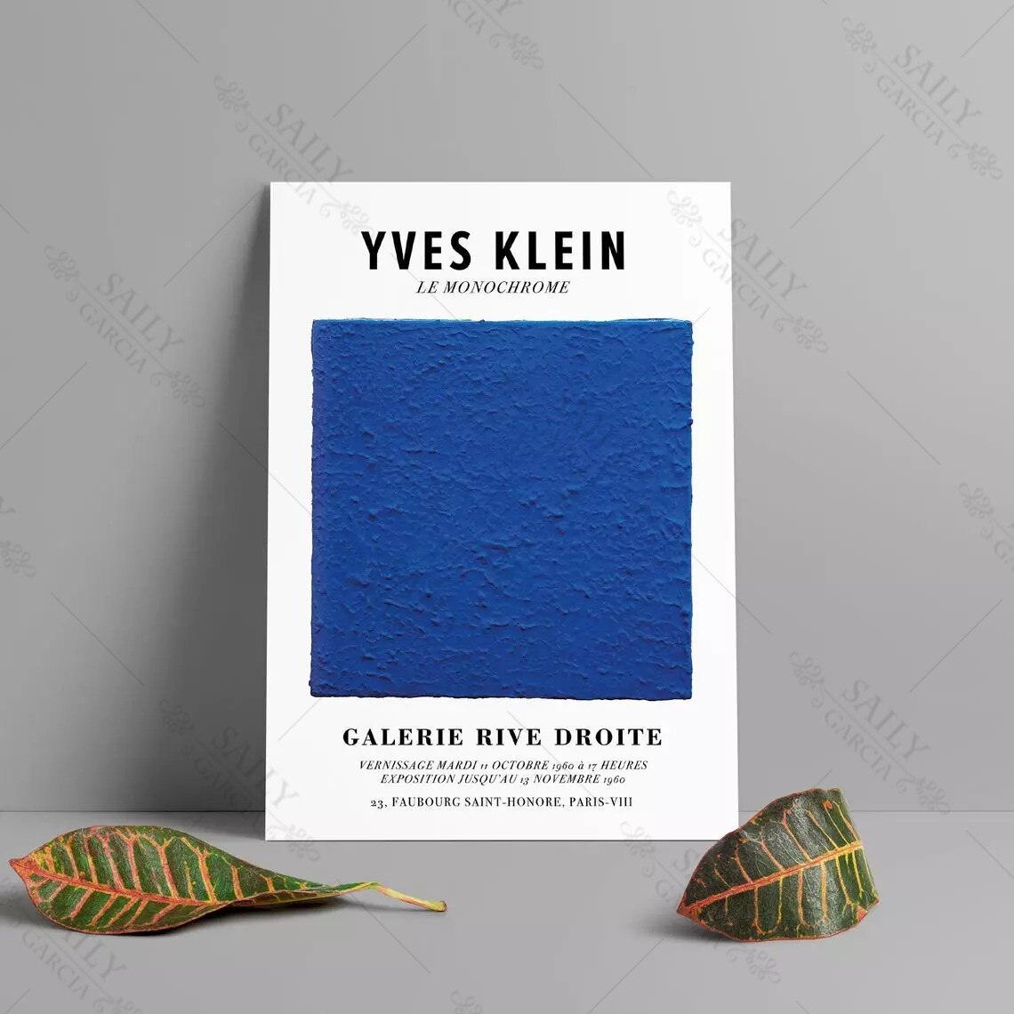 Yves Klein - Klein Blauw-Klein Monochroom Tentoonstelling Poster - Printable Art-Franse Moderne Kunstwerk Canvas Print Schilderij