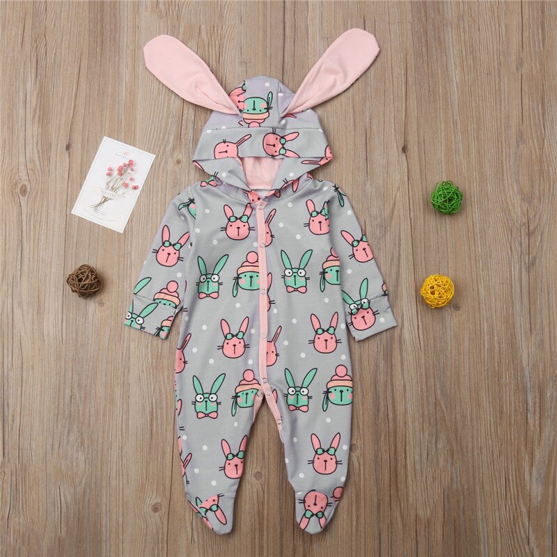 Pelele de algodón con capucha para bebé niña y niño, mono cálido, trajes de dibujos animados de animales bonitos para recién nacidos de 0 a 18 meses, novedad de