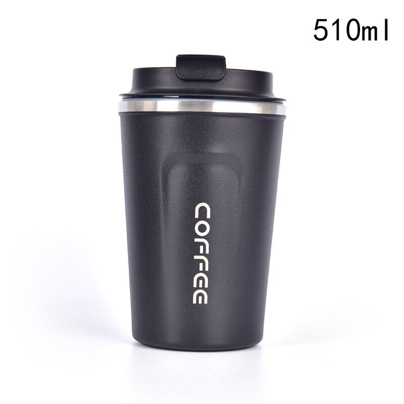 Taza de café de acero inoxidable, termo grueso grande para coche, Taza Termo de viaje, termo para , 380/500ML: 4