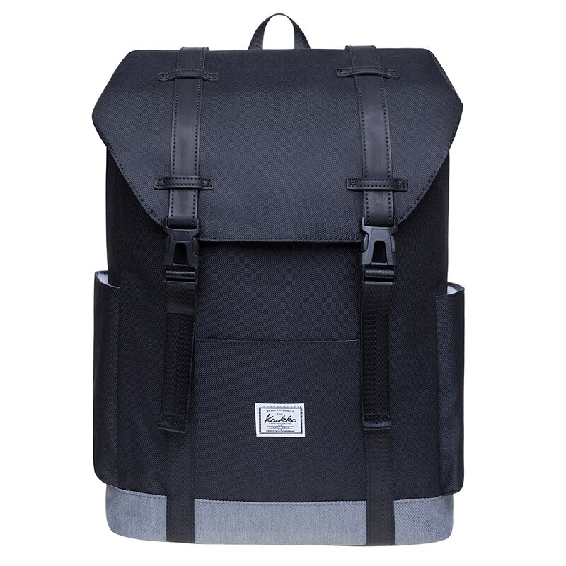 KAUKKO School & Leisure Modern daypack made of polyester for university office - daypack for 14 "laptop, 18L: KS12-BLACK