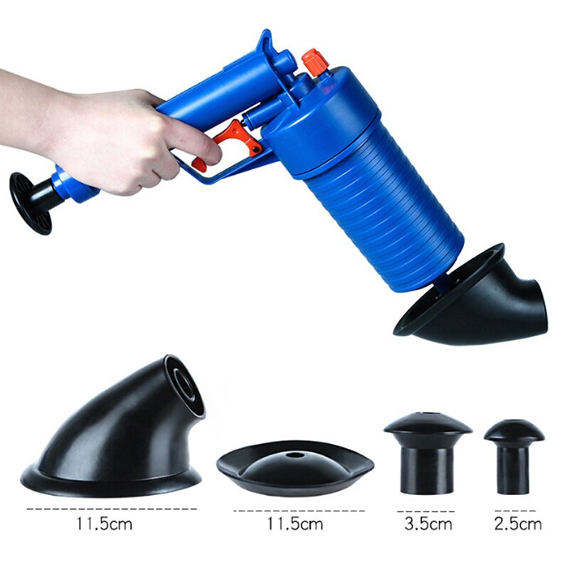 1 st badrum högtryckskraftig manuell handfat kolvöppnare renare pump luftkraft avloppsblästerpistol för badtoaletter
