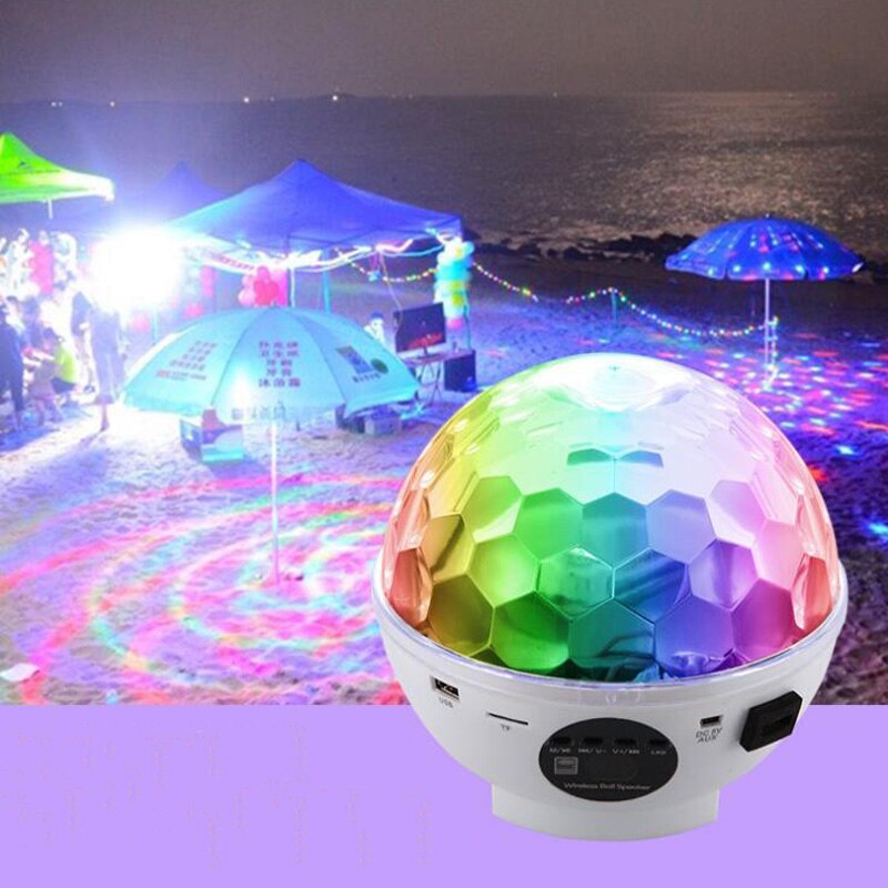 USB LED Bluetooth Speaker Light MP3 Player Magic Ball Light Audio Stage Light/LaSound control rotatiser Stage Light