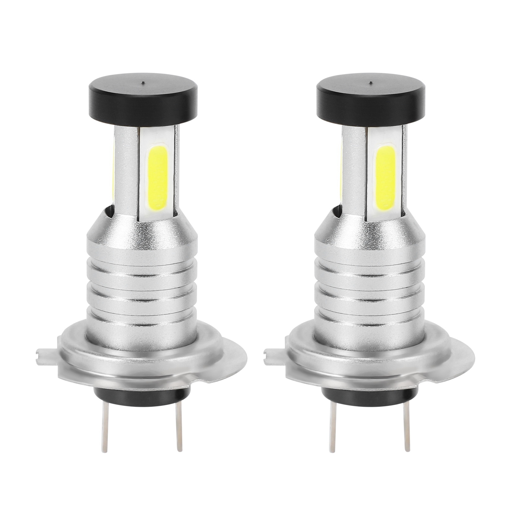 2x h7 ledet-frontlyktpæresett, fjernlys, nærlys , 100w superlyse 30000lm 6000k hvite
