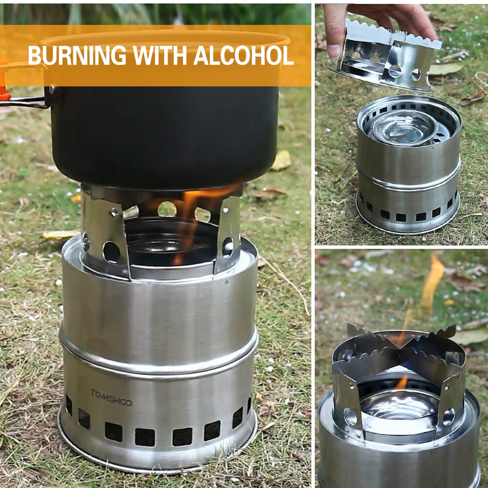 Réchaud d&#39;extérieur démontable pour camping, poêle à bois pour pique-nique, barbecue, randonnée