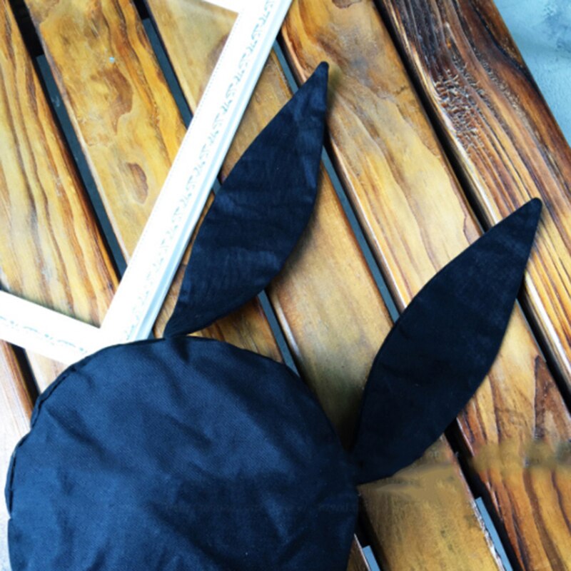 Zachte Meisje Student Baret Leuke Konijnenoren Stijlvolle Japanse Vrouwelijke Zoete Knoppen Cap Jonge Schilder Black Cap