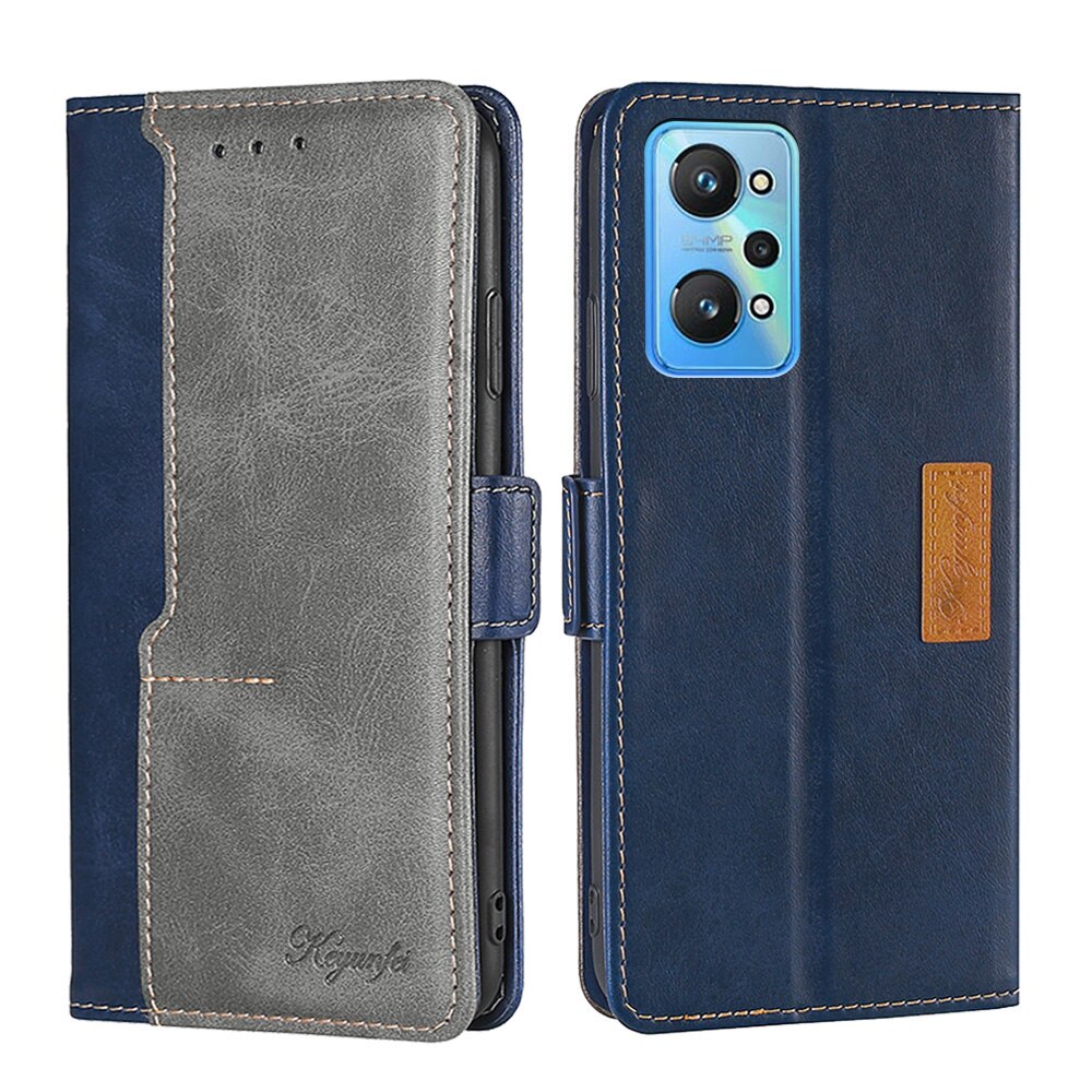 Case Voor Realme Gt Neo 2 Etui Magnetische Telefoon Case Flip Leather Cover Voor Realme Gt Neo 2 5G funda Portemonnee Boek Card Stand Coque: blue