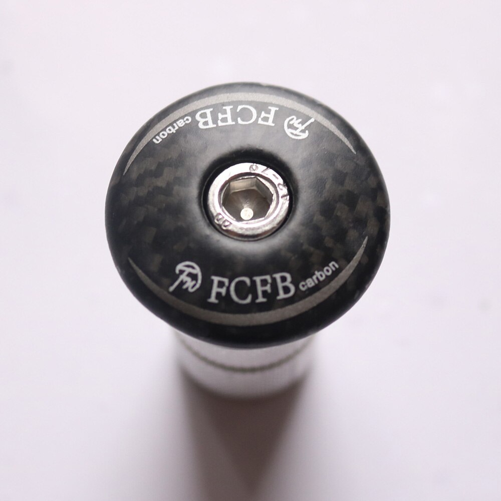 FCFB Fahrrad Kohlenstoff Headset Stengel oben Deckel Schlüssel Expander 28,6mm 1 1/8 Gabelschaft Stecker Für Rennrad MTB Carbongabel fahrrad: fcfb grau matt