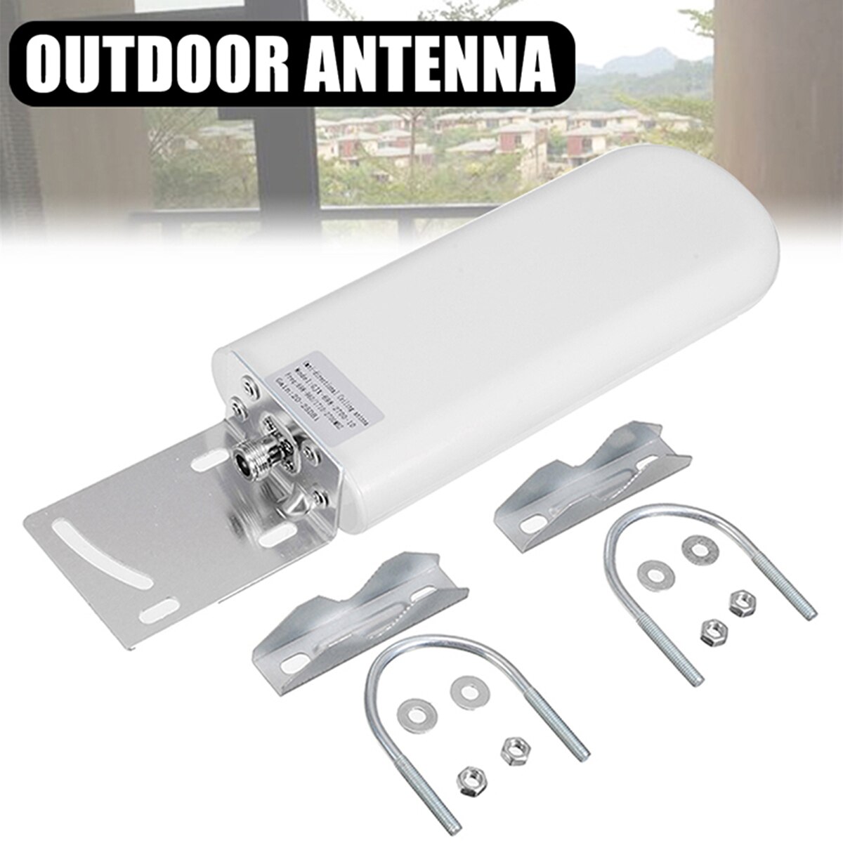1PC Full-band Outdoor Antenna 2G 3G 4G Enhanced Signal Booster Receiver Amplifier White Metal