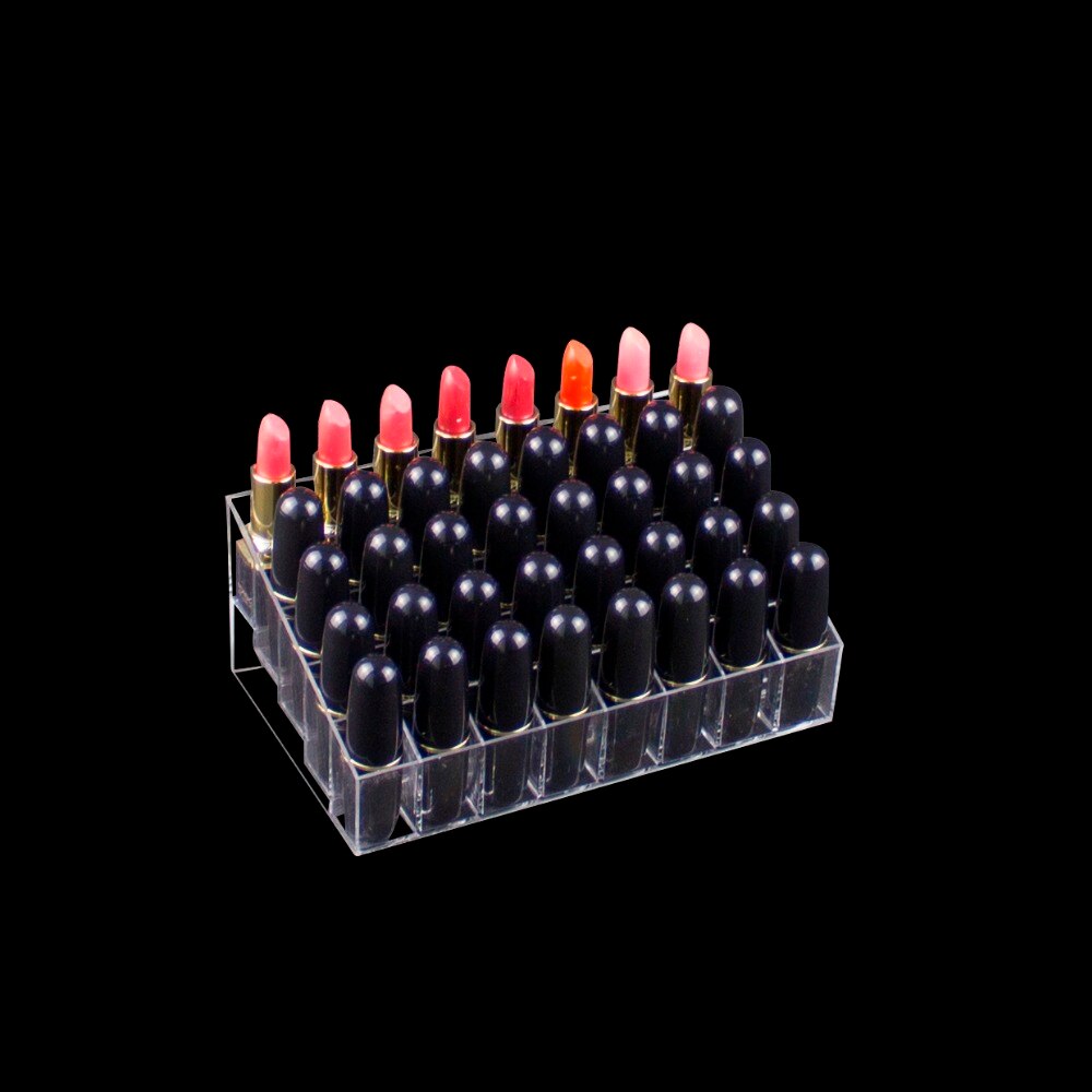 Plastic 40 Slots Lipstick Organizer Transparent Lip Gross Storage Box Large Capacity Makeup Organizer Cosmetic Lipstick Holder