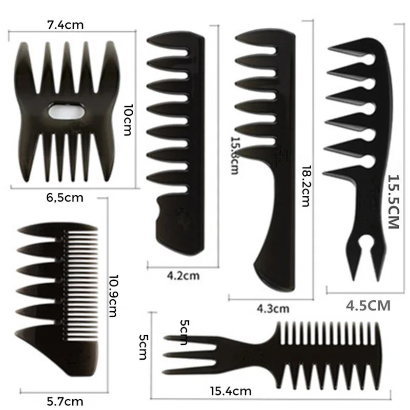 Peine de peluquería para hombres cepillo de pelo de diente ancho peines de peinado herramientas de peinado de barbería