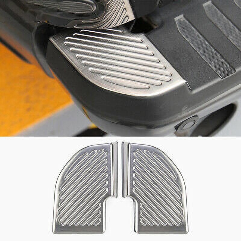 Rear Bumper Side Sill Scuff Plates Protective Cover for Ford F150 Raptor Gen 2: Silver