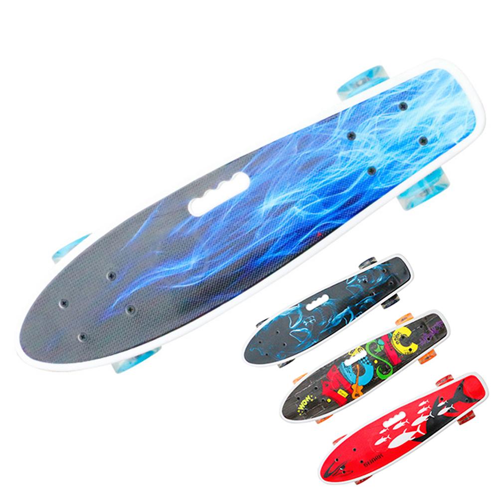 22Inch Bambini Cruiser Consiglio Giocattoli di Skateboard Professionale Mini Skateboard Con La Luce del LED fino Ruote Per I Bambini di Alta Qualità 2020 H