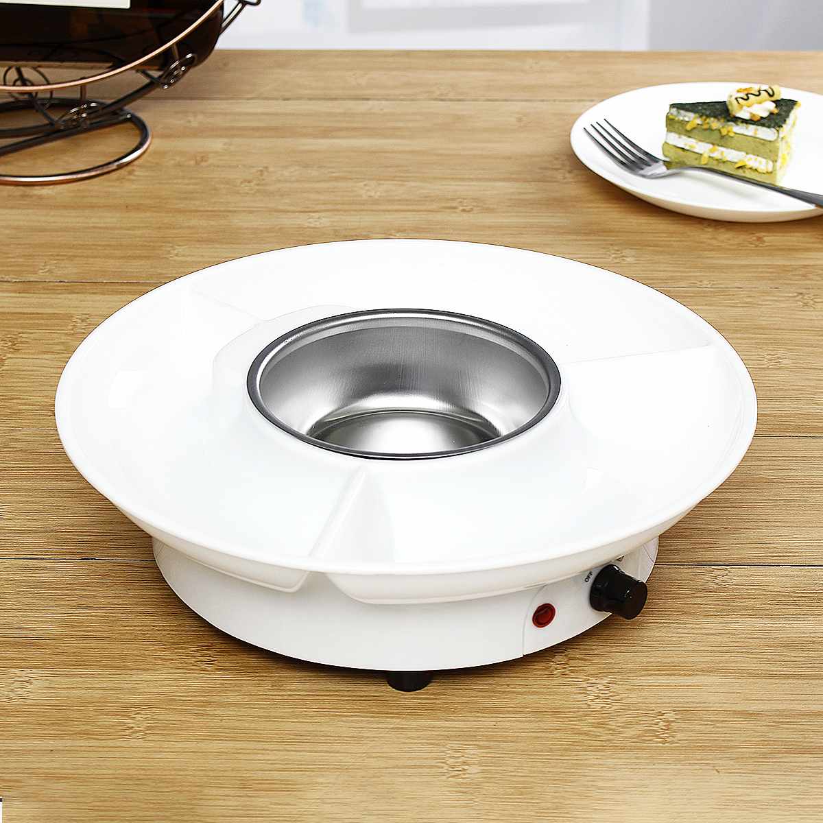 Chocolade Fondue Set 230V Elektronische Chocolade Melting Pot Dompelen Pot Snoep Maker Dessert Kaas Fontein Boiler Abs + Roestvrij