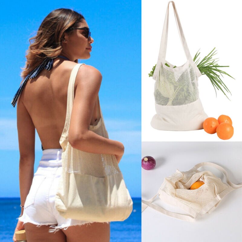 Reusable Eco Mesh Shopping Bag Grocery Storage Bags