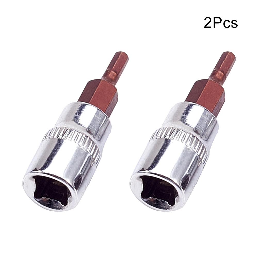 Utoolmart 2 st 1/4 " 38mm- längds sexkantshylsor set  h3 ~ h8 kromvanadinstål drivhylsadapter: H3 x 38mm