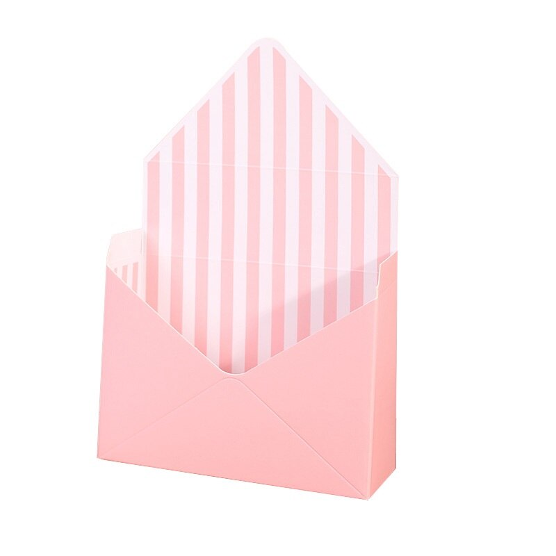 10PCS Envelope Flower Boxes Bouquet Box Hand Holds Folding Floral Bouquet Paper Box Romantic Flower Paper Holder Decor: 06