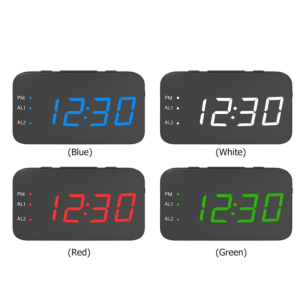 LED Alarm Clock Fast Charge Desk Clock Digital Snooze Bedroom Large Number Clock for Bedroom Digital Home Decoration