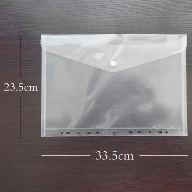 10Pcs 11 Hole Transparent A4 Document File Bag Plastic Folder File Bill Envelope Storage Bag Data School Paper Bag