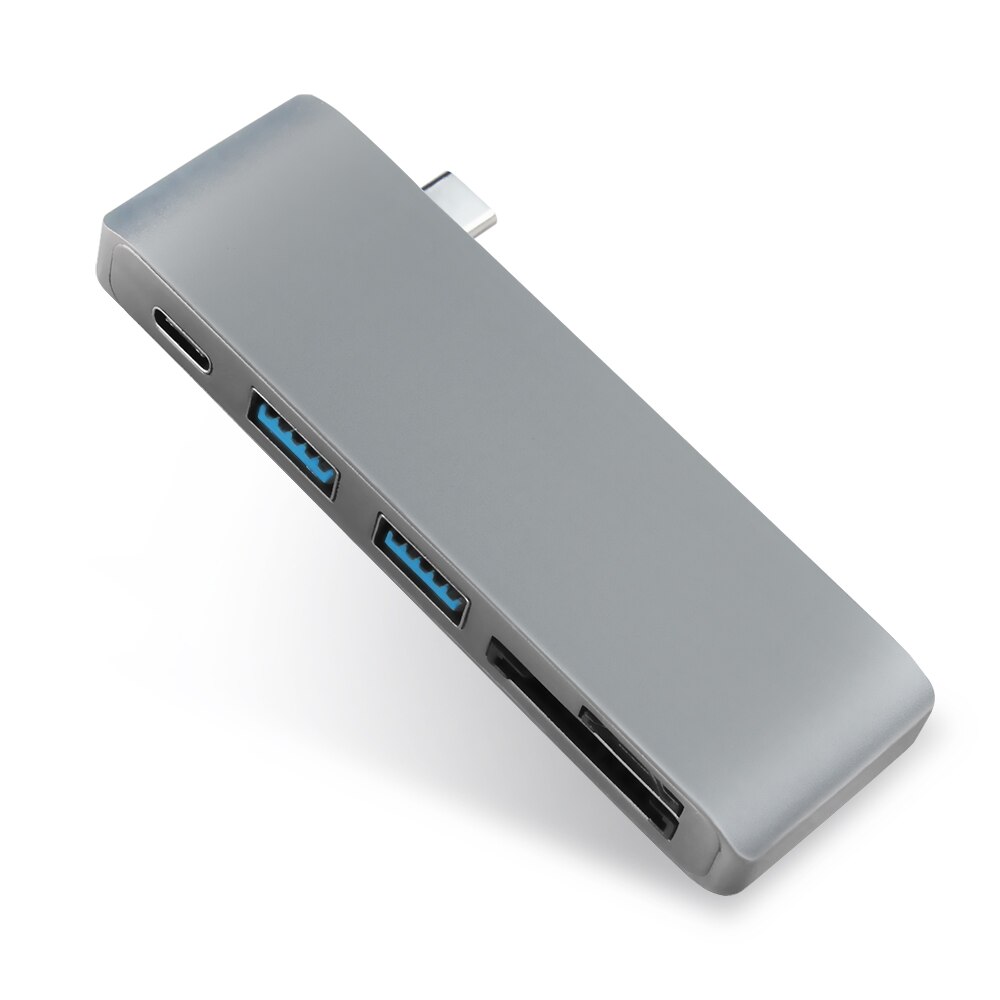 centro da USB C a TF SD lettore fessura centro 3.0 PD fulmine 3 adattatore centro USB C per MacBook nuovo pro aria 13 15 16 2020 2021 A2289 A2338: grigio