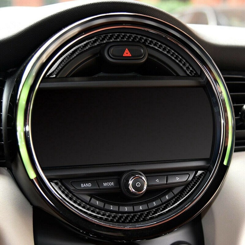 Real Carbon Fiber Voor Mini Cooper F55 F56 Console Navigatie Screen Frame Trim