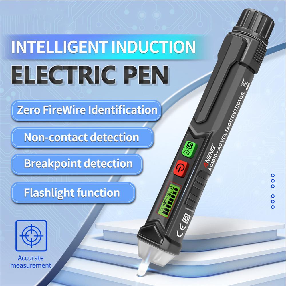 AC Voltage Test Pen Intelligent Non-contact Tester Power by 2*AAA Battery with LED Flashlight AC Voltage Measure Tester