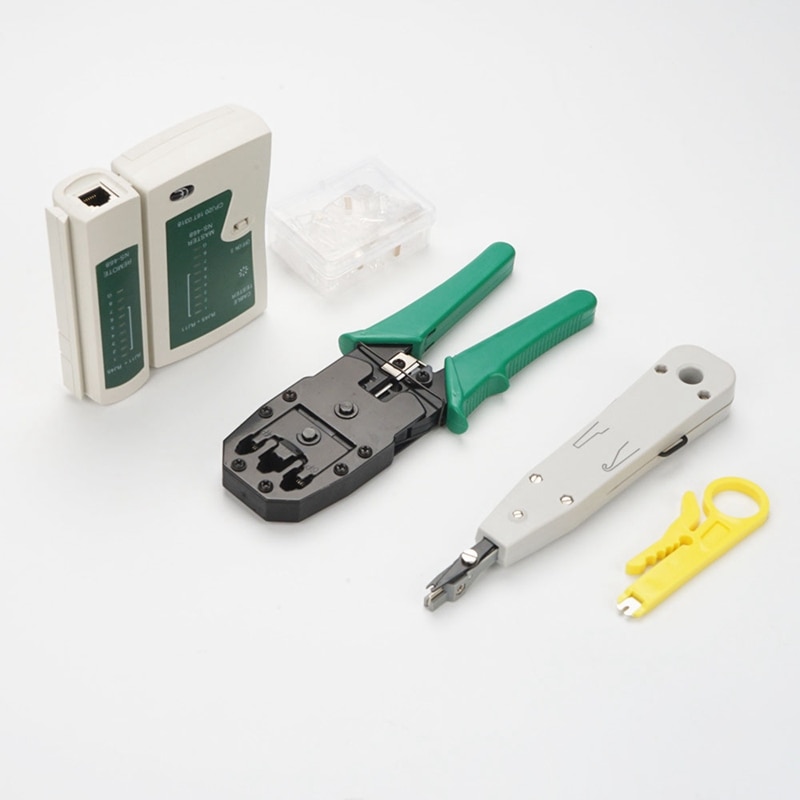 Netværkskabel klem tang stripping crimp tang netværk kabel tester  rj45 rj11 rj12 kat 5 utp lan kabel test