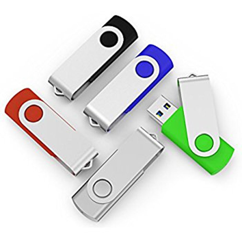 5PCS Ultra Potable Metal USB 2.0 USB Flash Drive Disk Pen Drive 8GB Rectangle Memory Flash Drives U Stick FAT32 Format