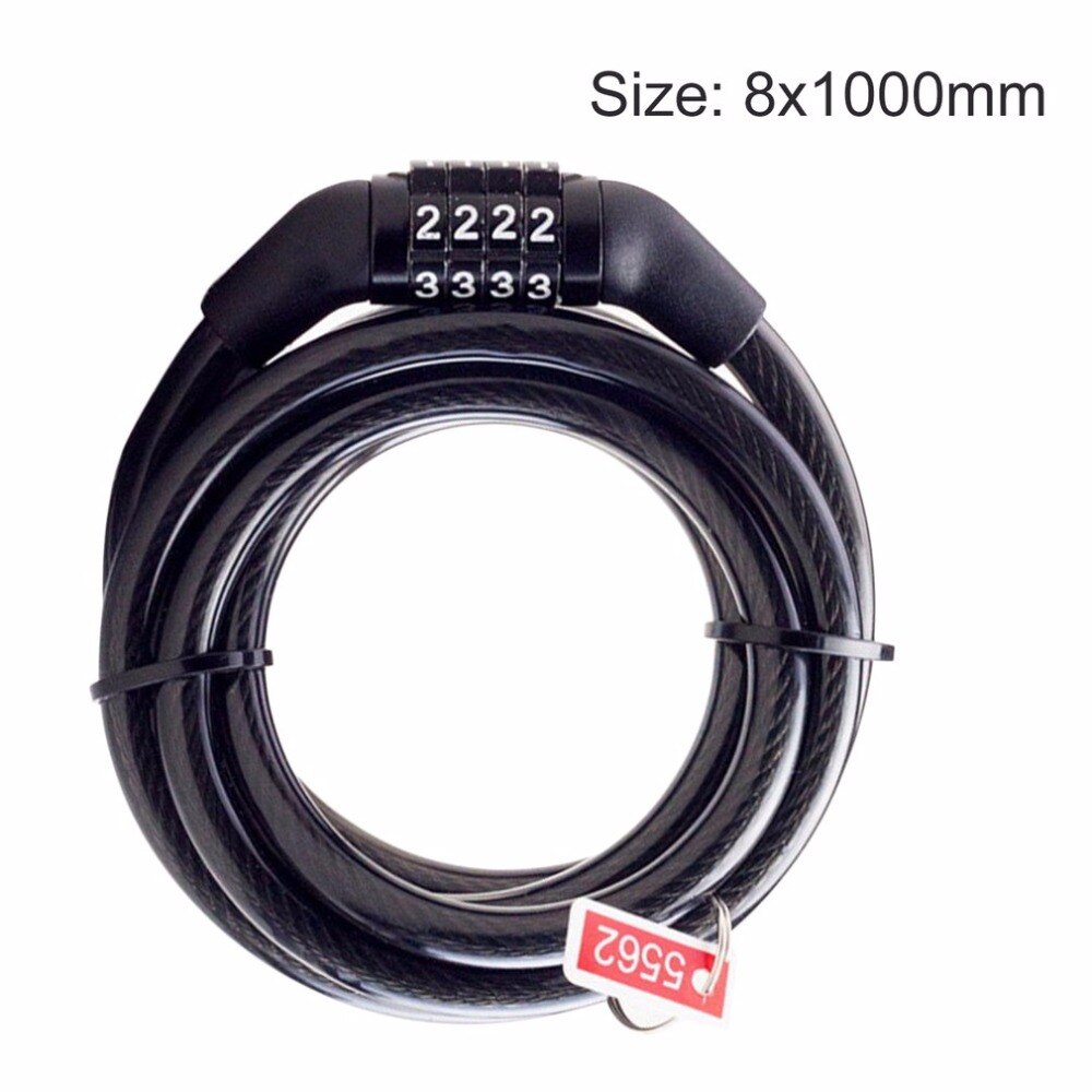 Multifunctional Bicycle Lock Anti-Theft Security Code Combination Lock Strengthen Steel Universal Mountain Bike Cable Lock Whole