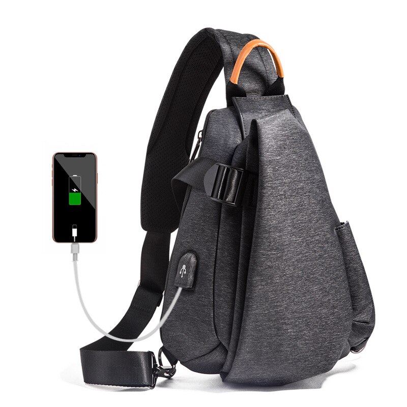 Multifunctionele crossbody tassen unisex usb oplaadbaar borsttasje korte reis messengers borsttas waterafstotende schoudertas