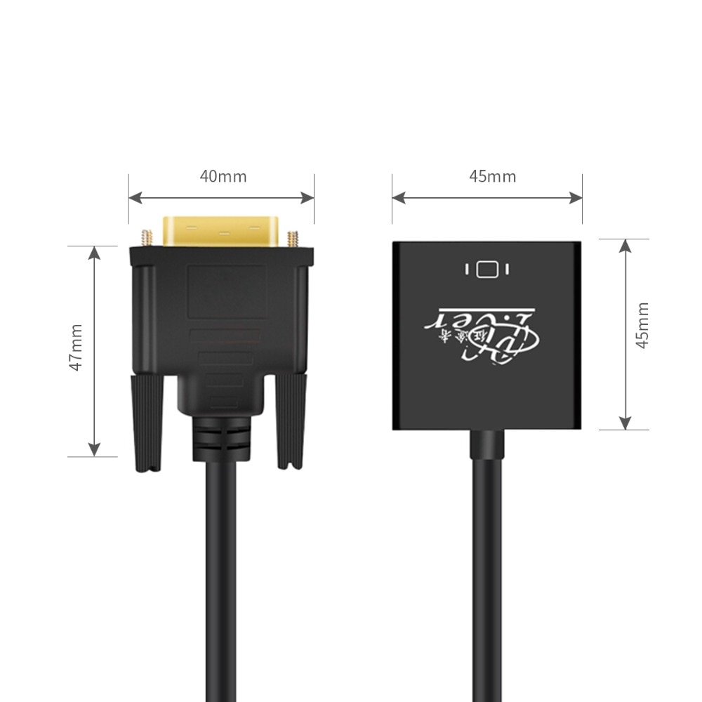 DVI to VGA adapter DVI male to VGA female DVI VGA adapter converter for Computer Display Screen projector tv DVI TO VGA