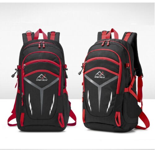 Mænd drenge stor rygsæk stor rygsæk fiskeri sport rejser vandretur skoletaske 40l 60l: 60l røde