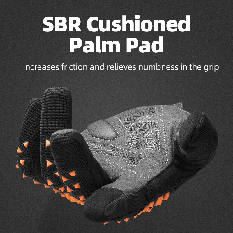 ROCKBROS-guantes de ciclismo para hombre y mujer, manoplas cómodas de dedo largo para bicicleta de carretera o de montaña, accesorios para ciclismo