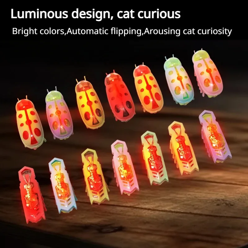 Engraçado minhocas elétricas brinquedos para gatos escape automático mini robô bug vibração inseto brinquedos para gatos bateria operado barata joaninha