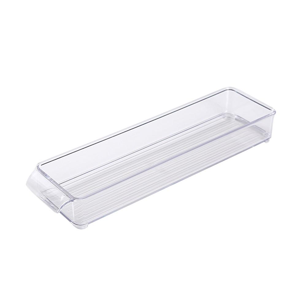 Clear Pantry Organizer Bins Household Plastic Food Storage Basket Box For Kitchen Countertops Cabinets Refrigerator Freezer: 36.7 x 10.2 x 5cm