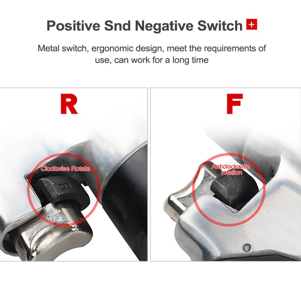 Pneumatic Reversible 3/8inch Electronoc Air Drill 1800RPM Speed Air Hand Drill Handheld Multipurpose Power Tool